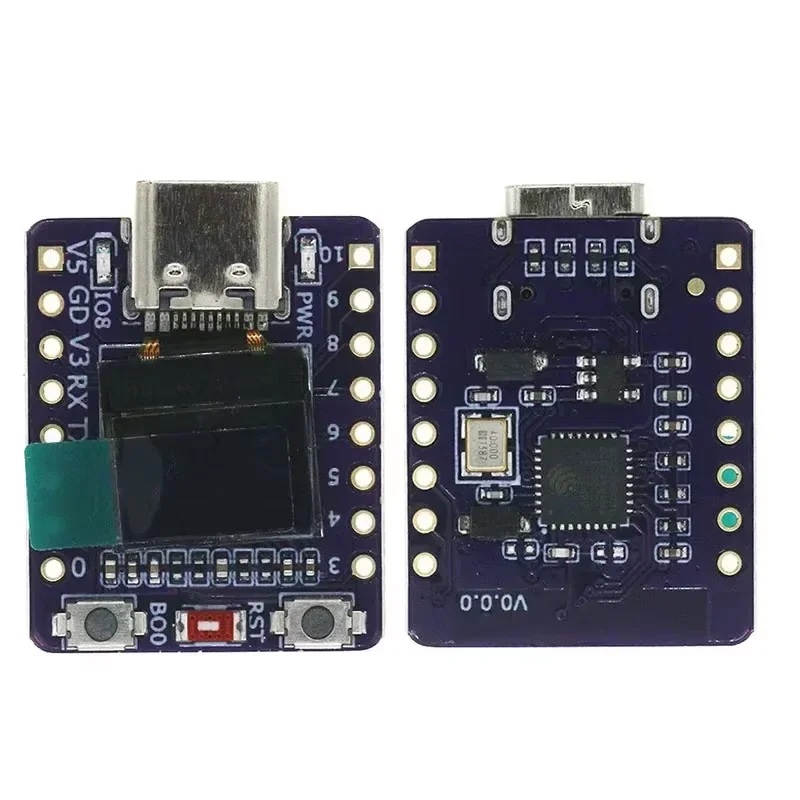 Плата разработки OLED ESP32-C3 с 0,42-дюймовым OLED-модулем, керамической антенной, Wi-Fi, Bluetooth, ESP32 Supermini, макетная плата