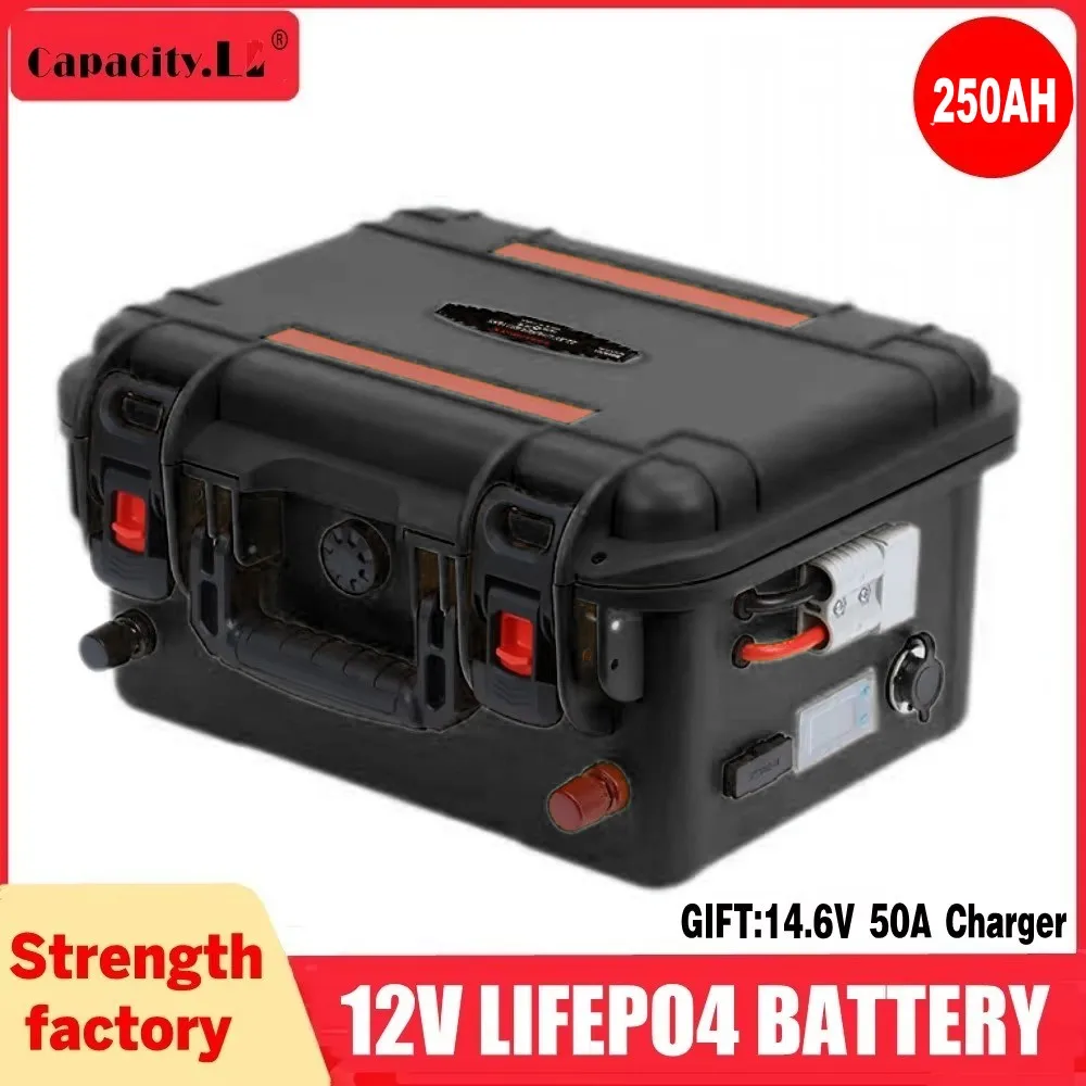 12V Lifepo4 batterij 100Ah 120AH 300Ah LiFePO4 Lithium Bootbatterij 200ah Bluetooth BMS voor Solar RV Camping Inverter Oplaadbaar