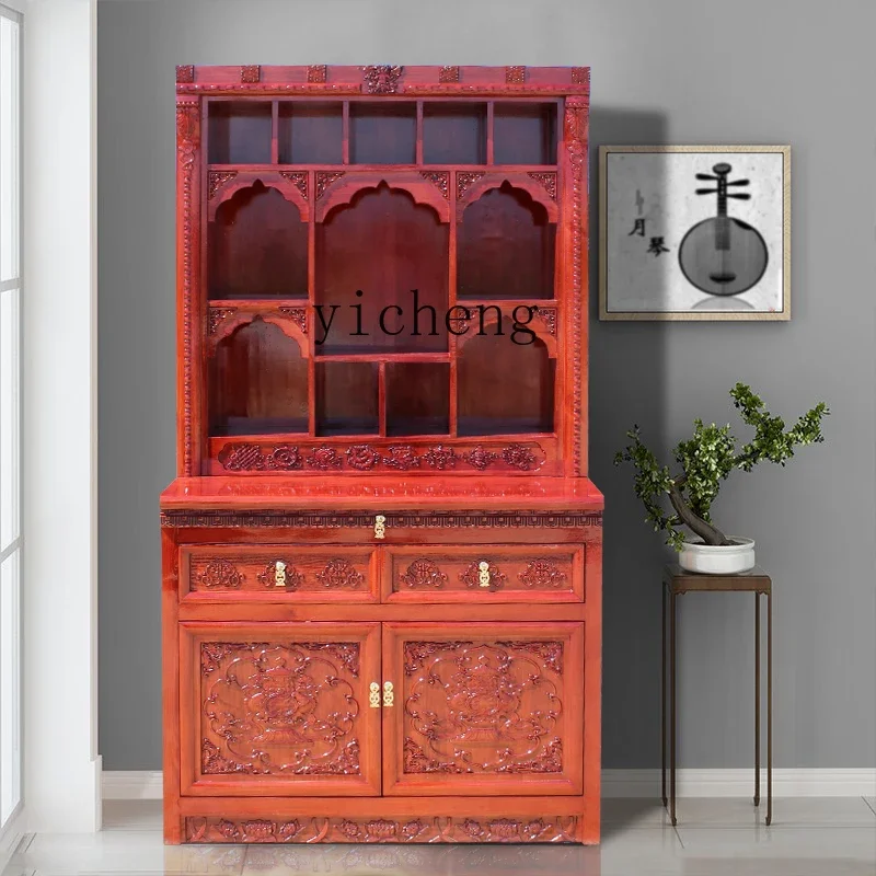 B6 GZ-23  Chinese Multi-layer Buddhist Niche Buddhist Cabinet For Table Supply, God Of Wealth Buddhist Cabinet Solid Wood