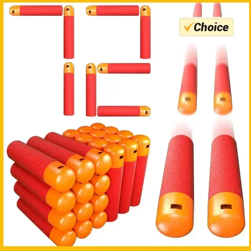 H72PCS Mega Dart Refill Pack 9,5 cm Compatible con Mega Guns Universal Mega Pack Refill Bullets para N-Strike Mega Series