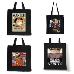 One Piece Naruto Anime Cartoon Duffy Canvas Bag Creative Personalized Shopping Bag Student Handbag Shoulder Bag Gift Wholesale