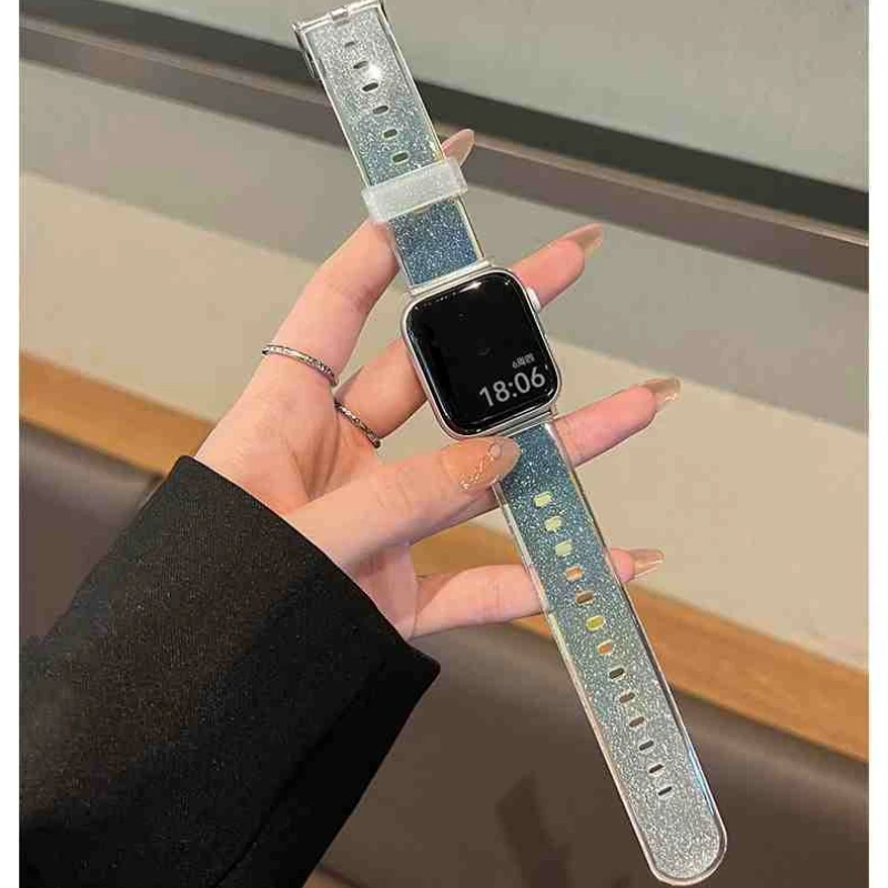 الفتيات هلام سيليكون حزام ل سوار ساعة يد آبل الترا 2 49 مللي متر 46 45 44 42 41 40 38 مللي متر سوار ل iWatch سلسلة 10 4 5 6 SE 7 8 9