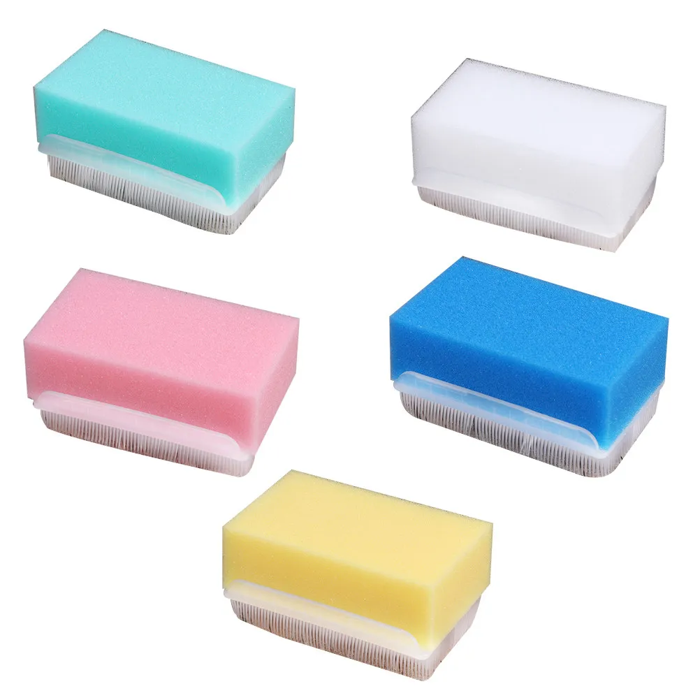 5Pcs Baby Touch Massage Brushes Soft Sponge Infant Hand Washing Brush Tactile Response Educational Massage Brush Set Yellow