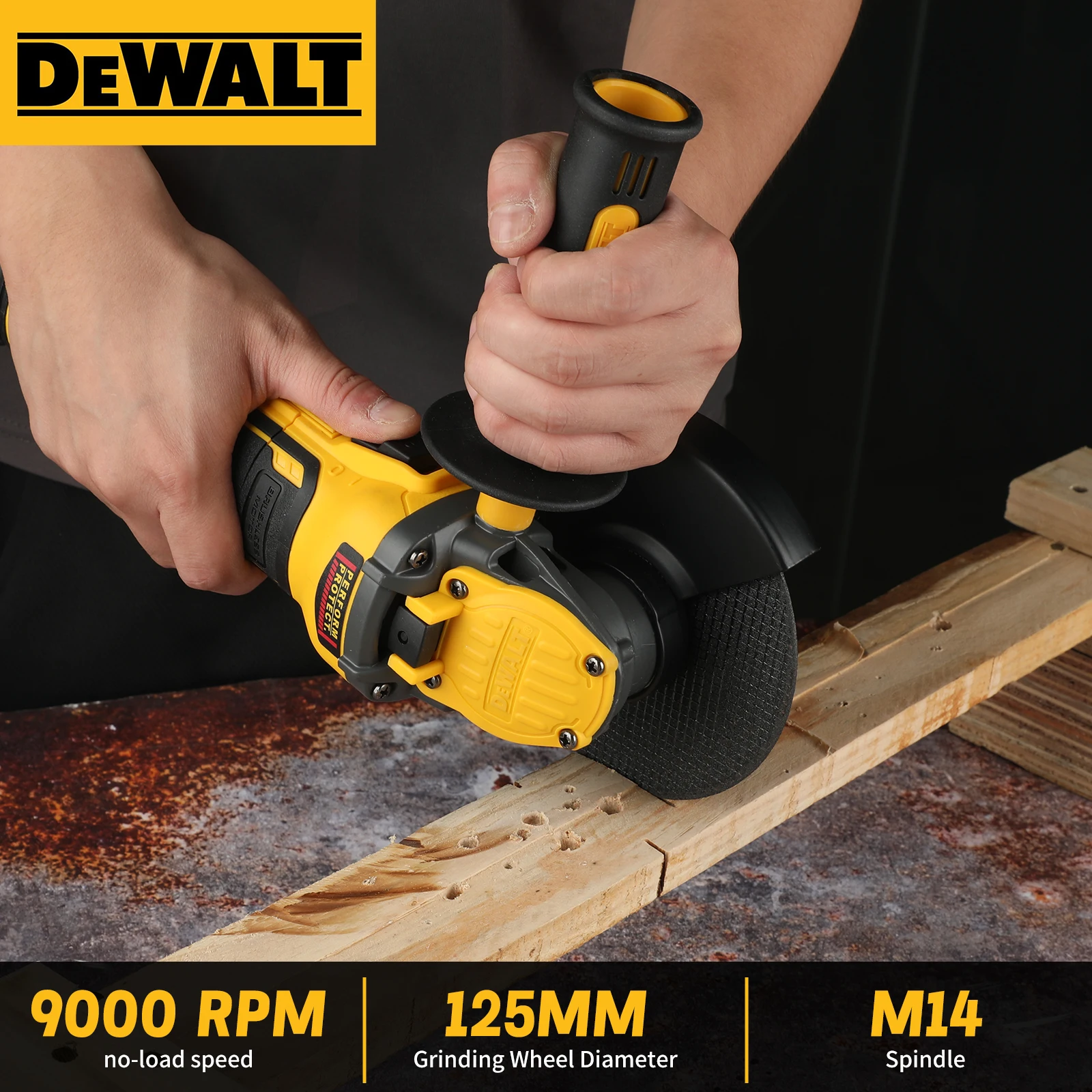 

DEWALT DCG409 20V Cordless Angle Grinder 125mm Brushless Cutting Polishing Portable Industrial Grade Tool Only