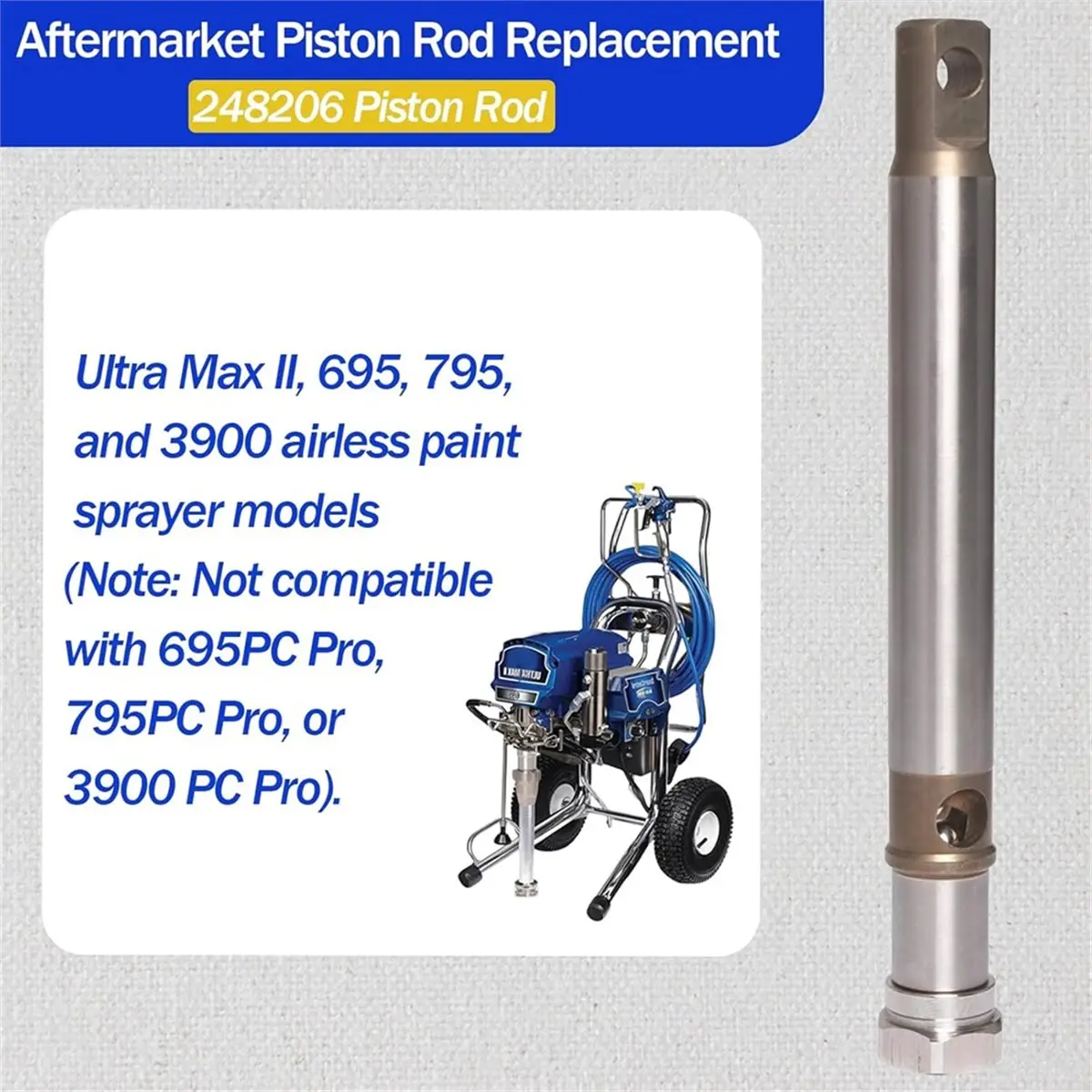 

A75K 248206 Piston Rod for Ultra Max II 695 795 3900 Airless Paint Sprayer