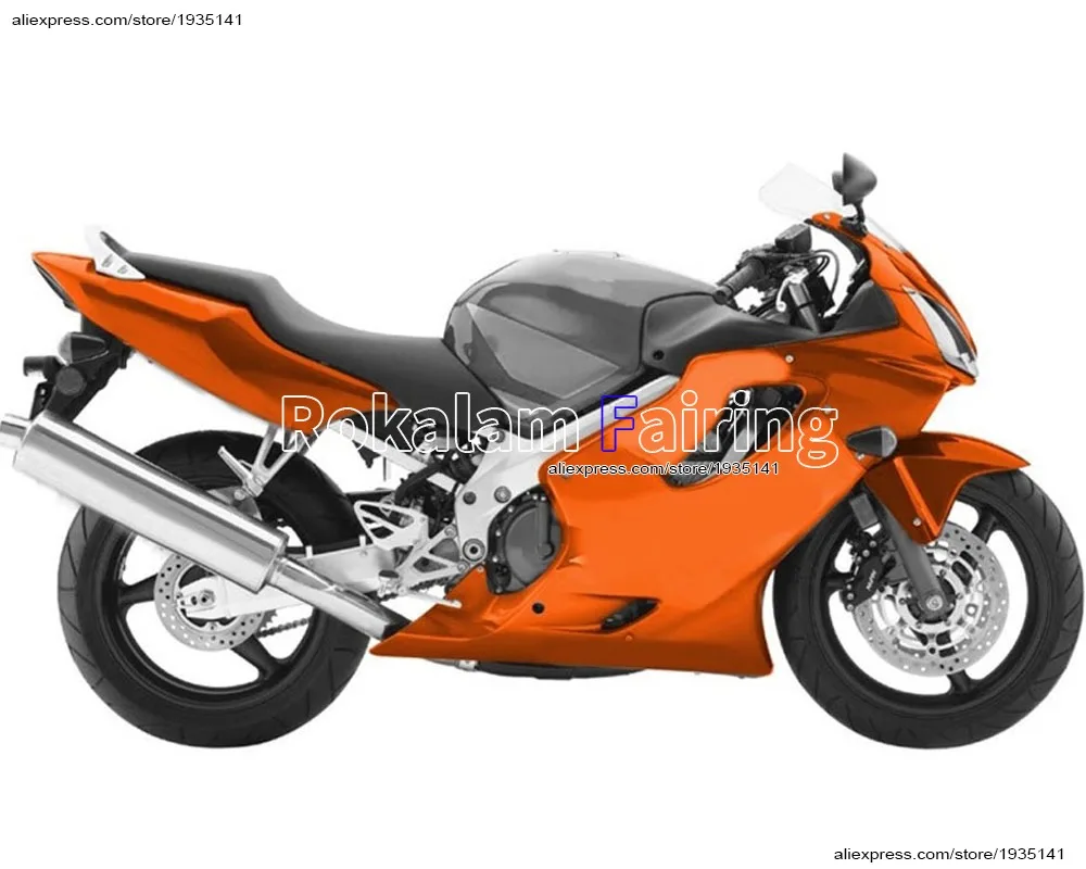 For Honda CBR600 F4i 04 07 CBR 600F4i 2004 2005 2006 2007 Orange Silver Motorcycle Fairing ABS Fairing Kit (Injection molding)