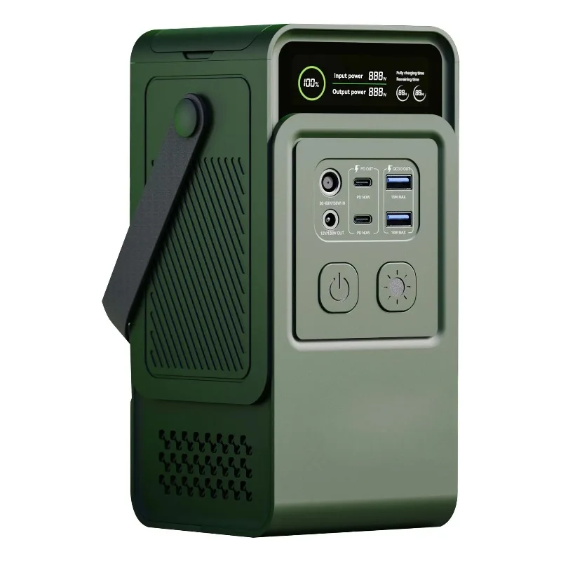 Outdoor Power Station High Capacity Portable Generator with LED Light for Camping Street Vending Live Streaming Speakers