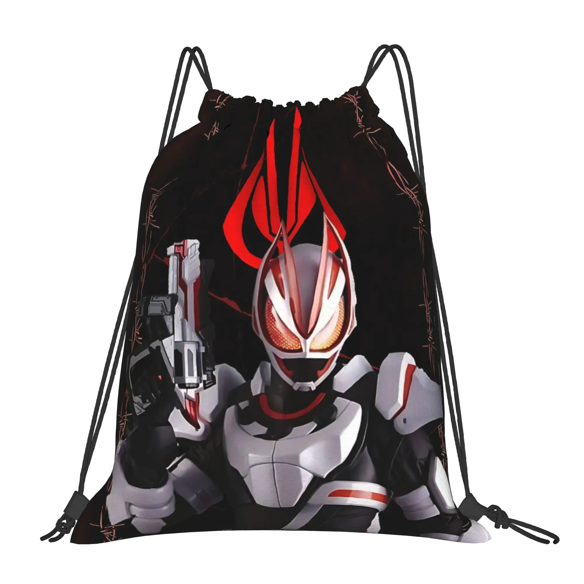 sports Pouch Kamen Rider  Portable Hiking Drawstring Bags Riding Backpack Gym Clothes Storage Backpacks