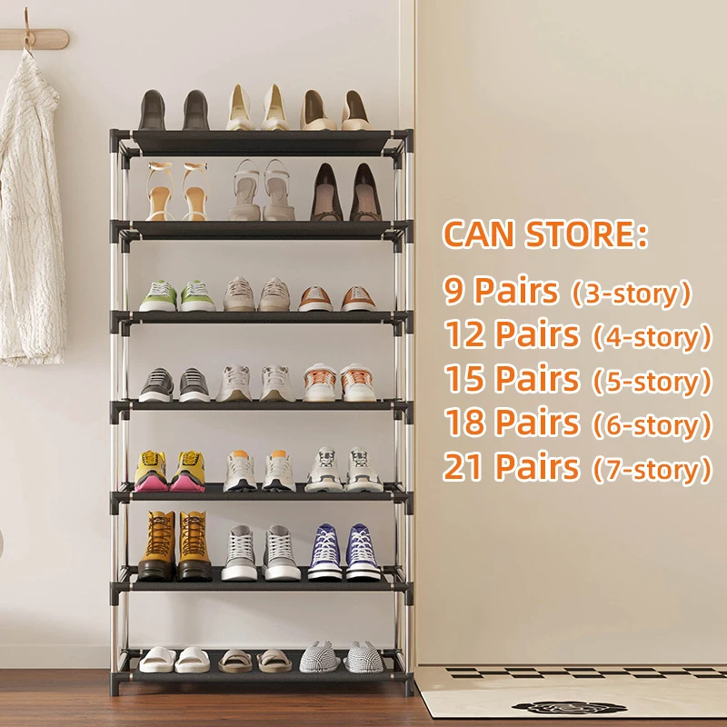 1 Piece Shoe Rack Simple Doorway Home Indoor Good-Looking Economical Storage Multi-Layer Dust-Proof Shoe Cabinet Dormitory Storage Rack