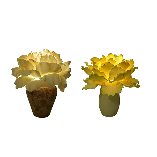 Creative modern ABS desktop flower light, small tulip-shaped dining table night light,  children's rooms, and parties