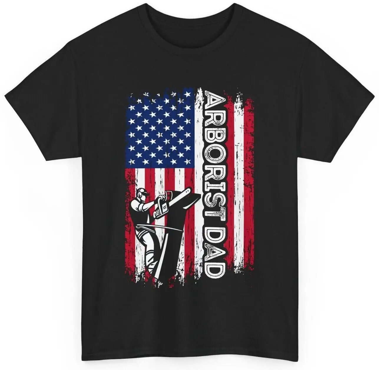 Arborist Dad USA Flag Shirt, Climber Tree Dad T-shirt, Father's Day Shirt