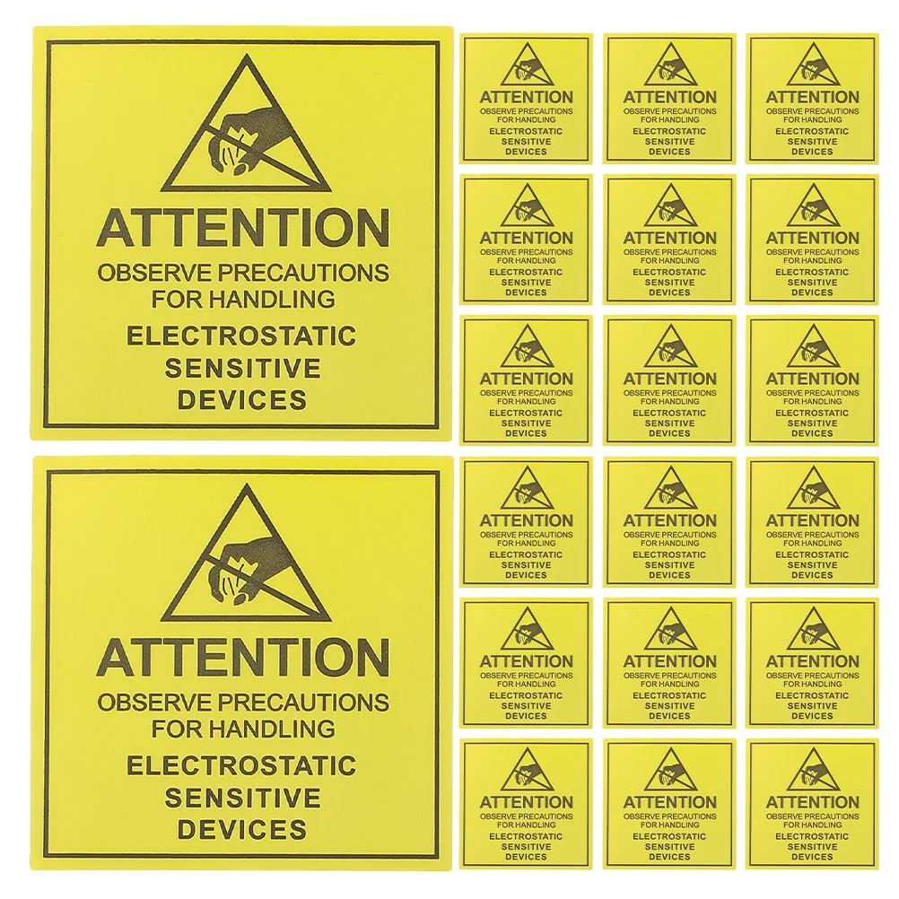 

200Pcs Static Warning Stickers Self Adhesive Electrostatic Caution Labels for Electronic Devices High Voltage Safety