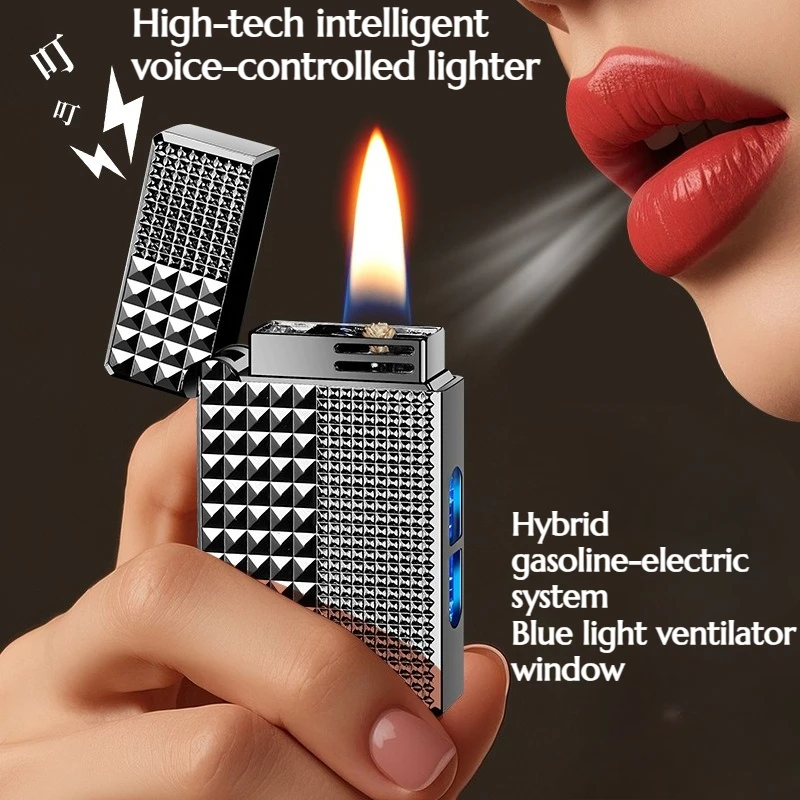 

New Retro Sensor Voice-controlled Snap Finger Lighter Metal High-end Gift for Boyfriend Cigarette Accessories