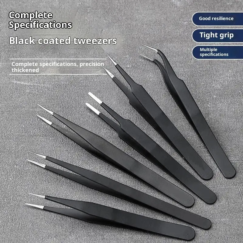 Anti Static ESD Tweezers Set High Precision Curved & Straight Tips Multiple Sizes for Various Complex Repair Scenarios