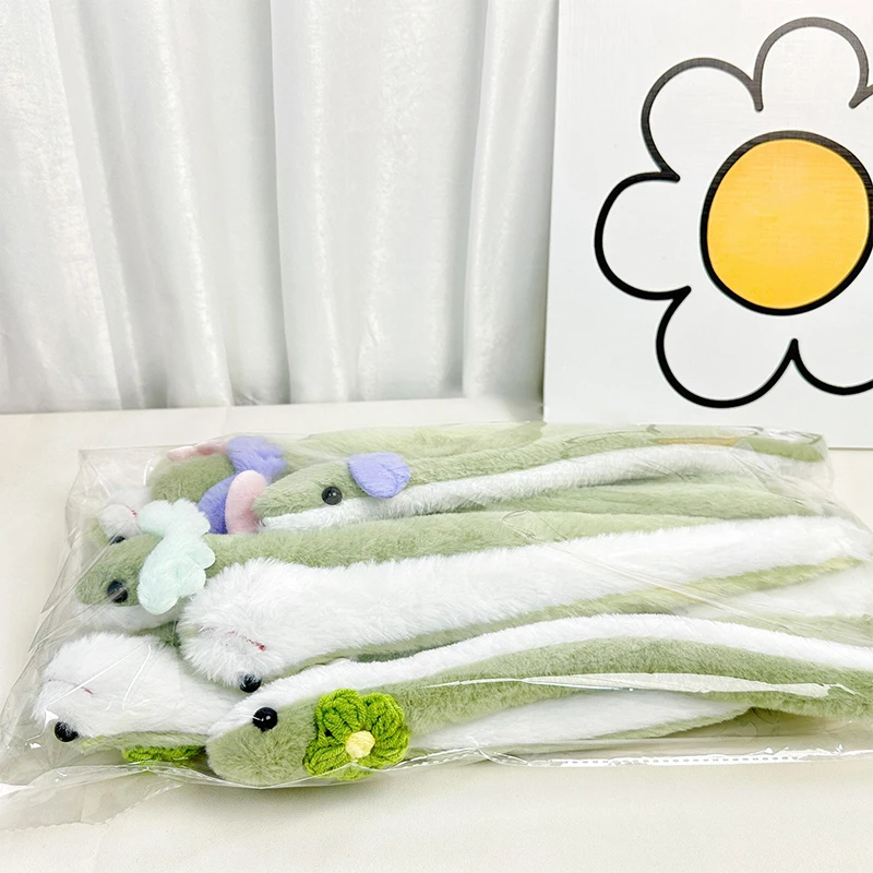 

1 Piece Children's Girl Cute Cartoon Ornament Mascot Doll DIY Decoration Wings Flower Little Snake Plush Toy Doll Playful