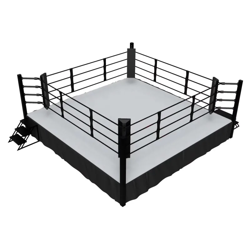 

Professional Outdoor Boxing Ring with Square Platform Floor Stainless Steel Frame for Kickboxing Durable Equipment