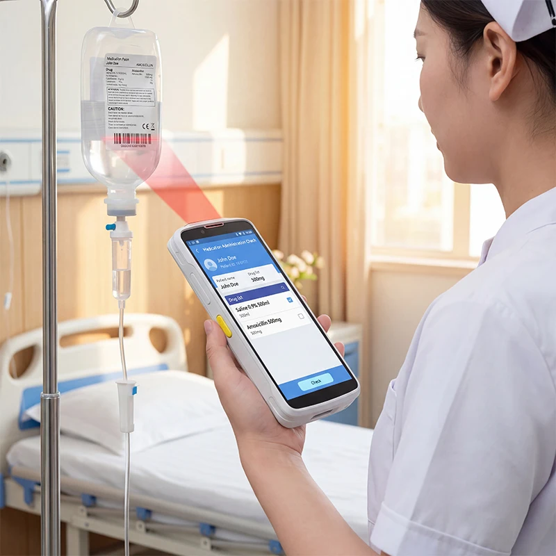 IData T5 HC 5G Medical PDA Android 14 Handheld Terminal with 2D Barcode Scanner 6-Inch FHD Display IP67 Healthcare Mobile