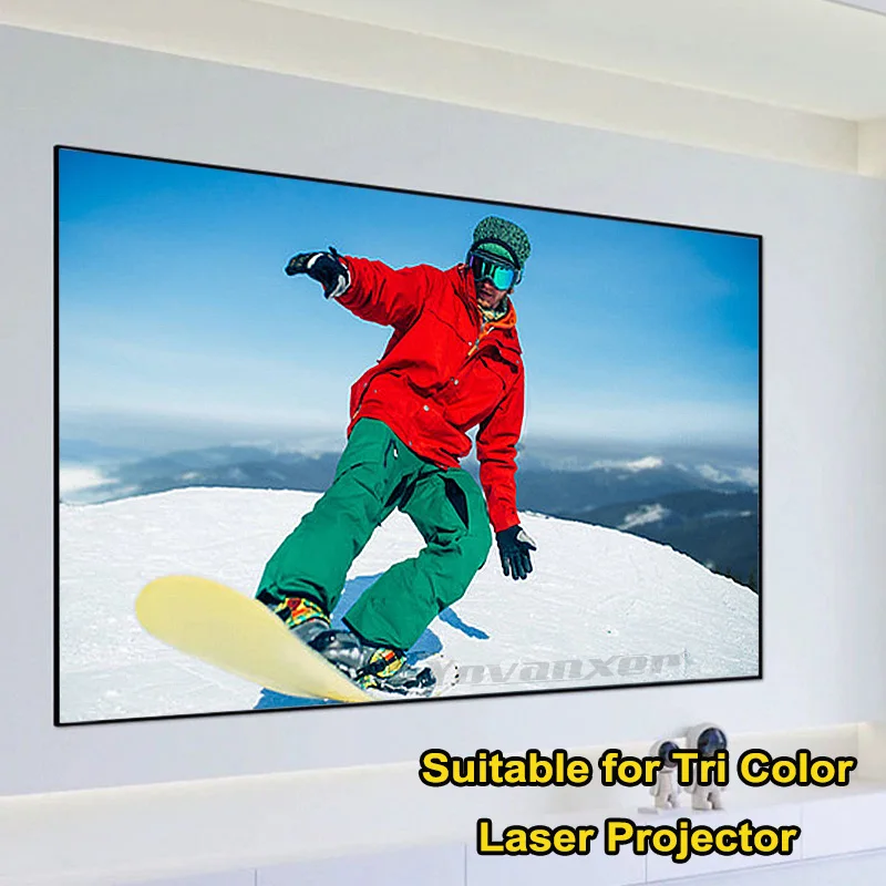 

2024 Fresnel ALR Projection Screen 100 Inch Anti-light Fixed Frame Screen Best for Normal Throw Projector Triple laser projector