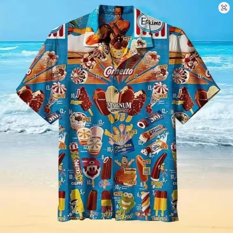 Hawaiian Men's Shirt Summer Outdoor Beach Men's Short-sleeved Shirt Urban Everyday Casual Men's Shirt Street Fashion Men's Shirt