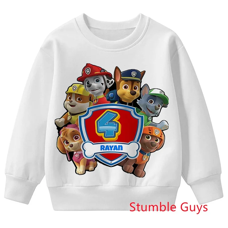 أطفال باو باترول ربيع الخريف أنيمي هوديي البلوز الكرتون بنين بنات خفيفة الوزن مريحة ملابس كاجوال #5