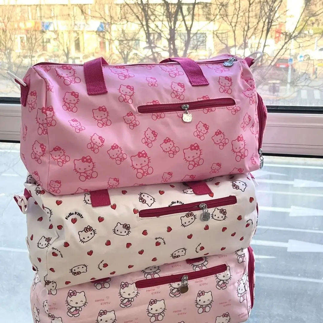 

Дорожная сумка Hello Kitty Girly Heart Kawaii Sanrio в стиле аниме, милая мультяшная сумка через плечо на одно плечо, милые подарки для детей
