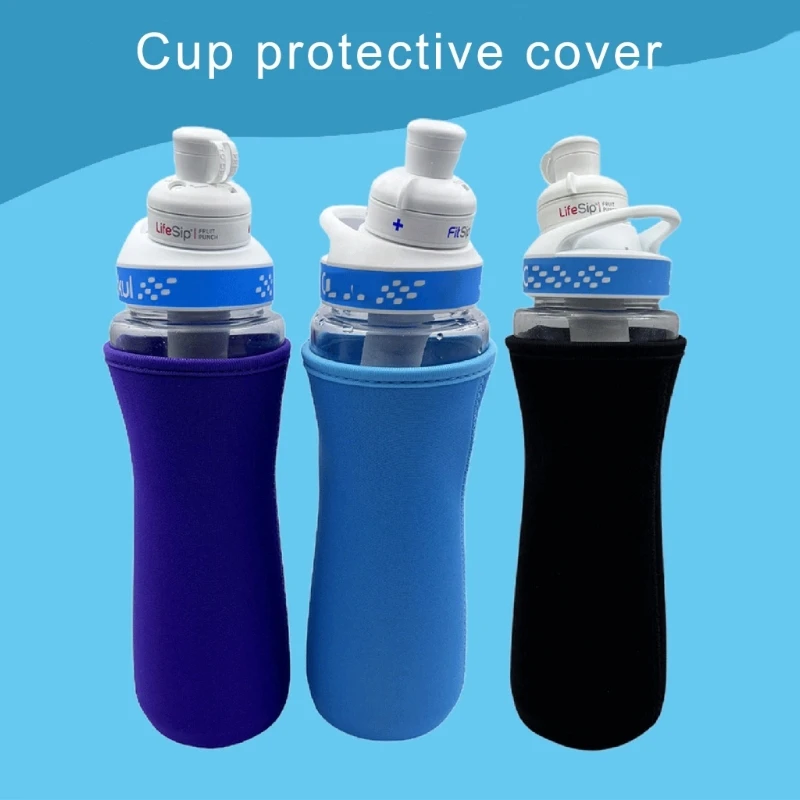 2PCS Reusable Insulating Sleeve Washable Bottle Sleeve 22oz Bottle Holder Water Bottle Protector Suitable for Office and Travel