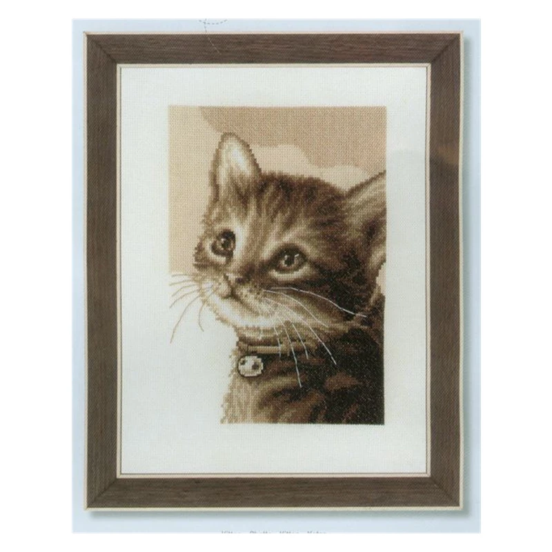 Cross-stitch set 28CT, 18CT, 14CT, 11CT Optional printed fabric handmade material pack saga Kitten