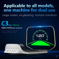GPS + OBD Head Up Display C3 HUD Car Electronic Auto Speedometer Protable Car Accessories Navigation and Non Navigation Versions