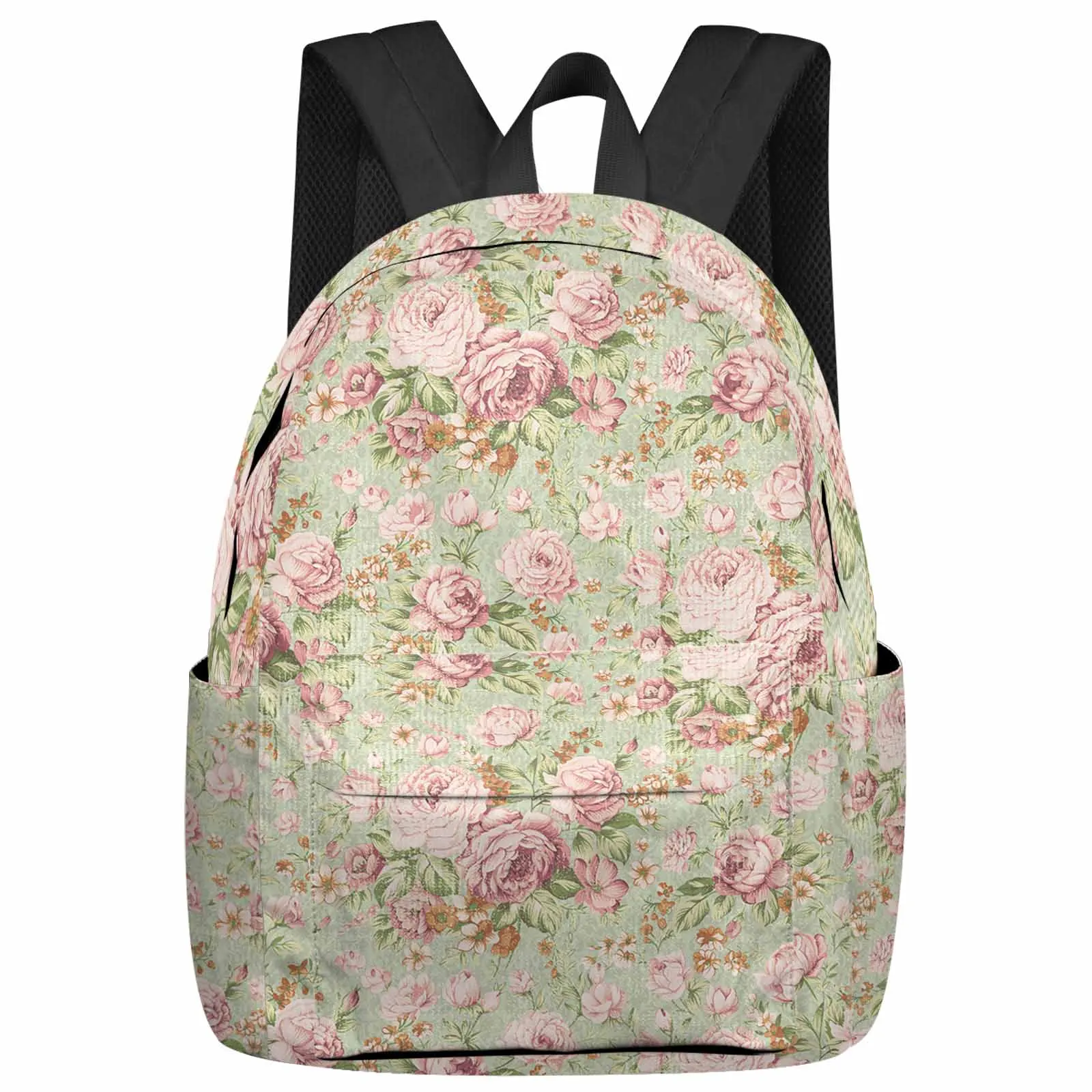 

Flower Illustration Camellia Retro Large Capacity Backpack Men Laptop Bags High School Teen College Girl Student Mochila