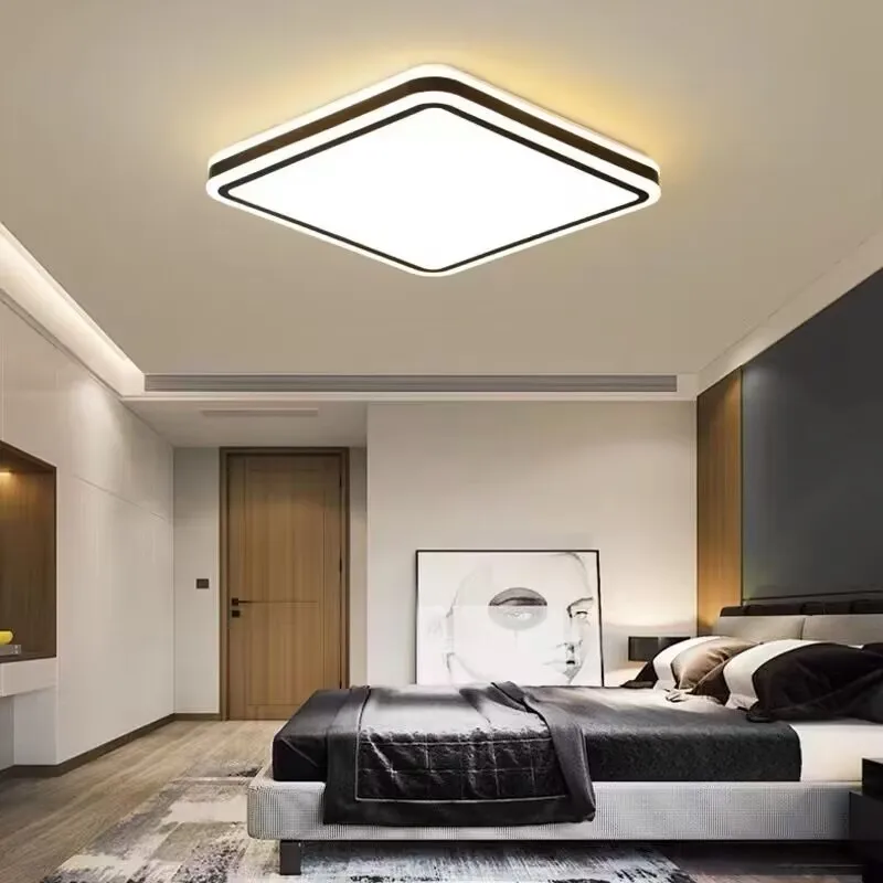 Square LED Ceiling Lamp for bedroom lighting 72W 200W Cold White Warm Light Neutral white led Round living room