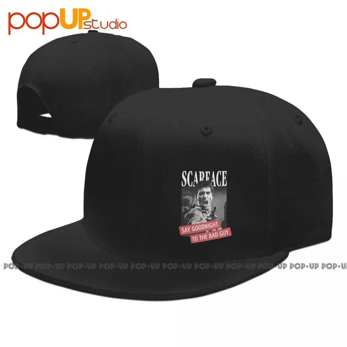 Cute Scarface Tony Montana Say Goodnight To The Bad Guy Pacino Gangster Snapback Cap Adjustable Baseball Caps