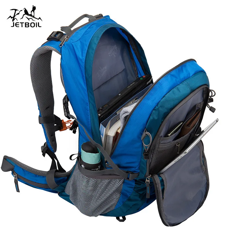 Jetboil 45L Waterproof Waist Backpack Outdoor Sports 450D Nylon Waterproof Mountaineering Bag Professional Double Shoulder Bag