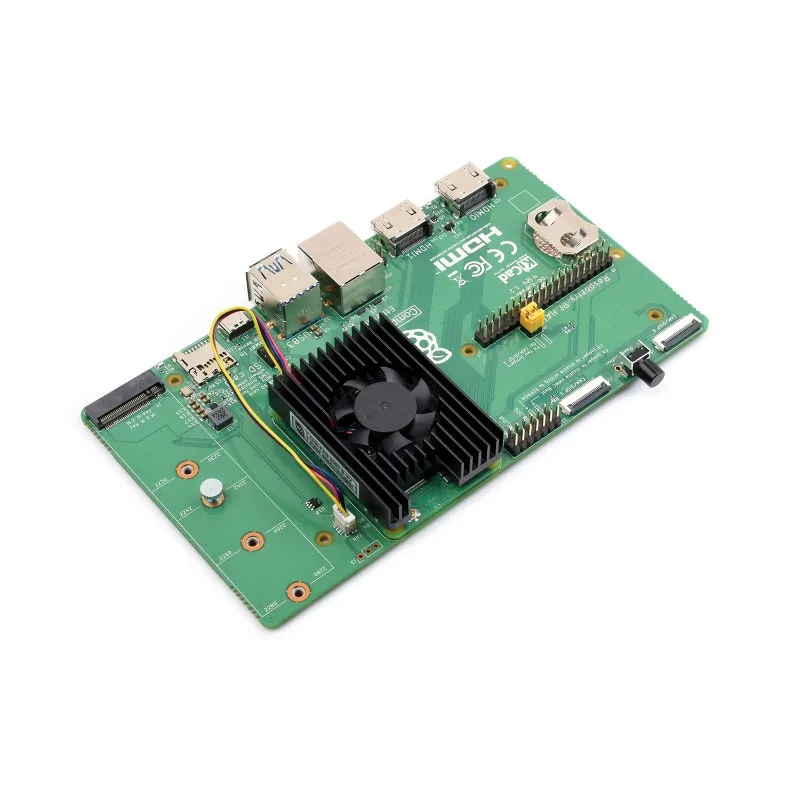 Kipas Pendingin 3007 All-in-one Khusus untuk Modul Komputasi Raspberry Pi 5, Catu Daya 5V, Kecepatan Dapat Disesuaikan, dengan Pita Termal