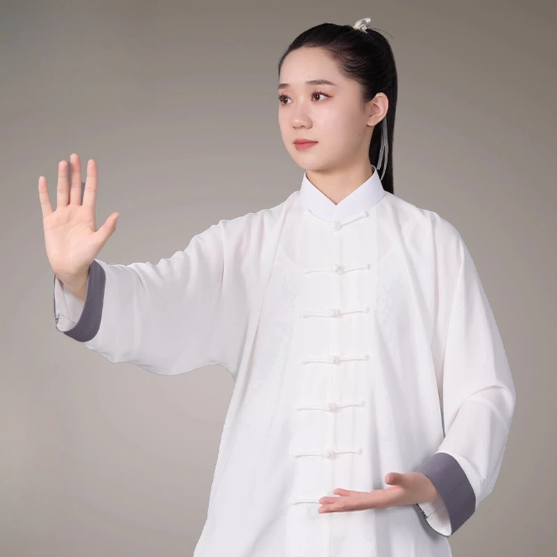 Lightweight Breathable Tai Chi Suit Spring Autumn Kung Fu Uniform Loose Fit Linen Blend Martial Arts Clothing Unisex
