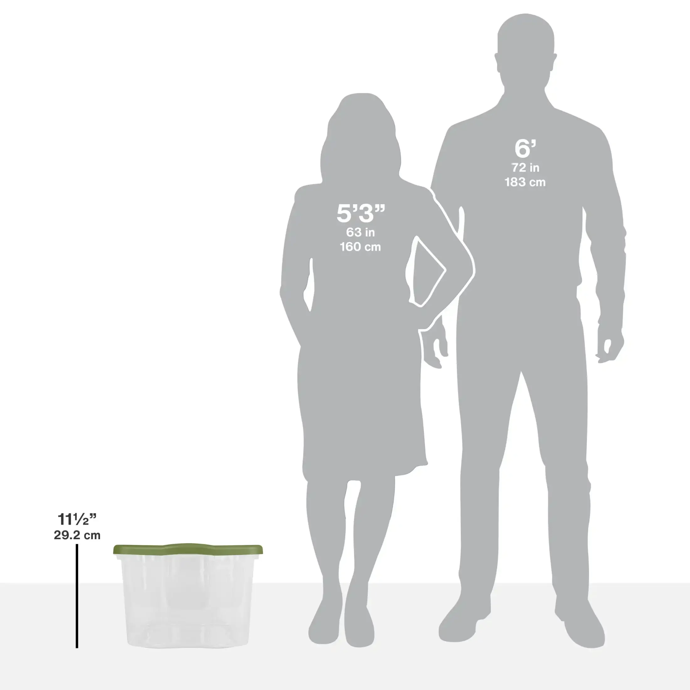 صندوق تخزين بلاستيكي أخضر سعة 40 لترًا مع مقابض EZ Carry كاملة القبضة، منظم متين وقابل للتكديس للمنزل والمرآب