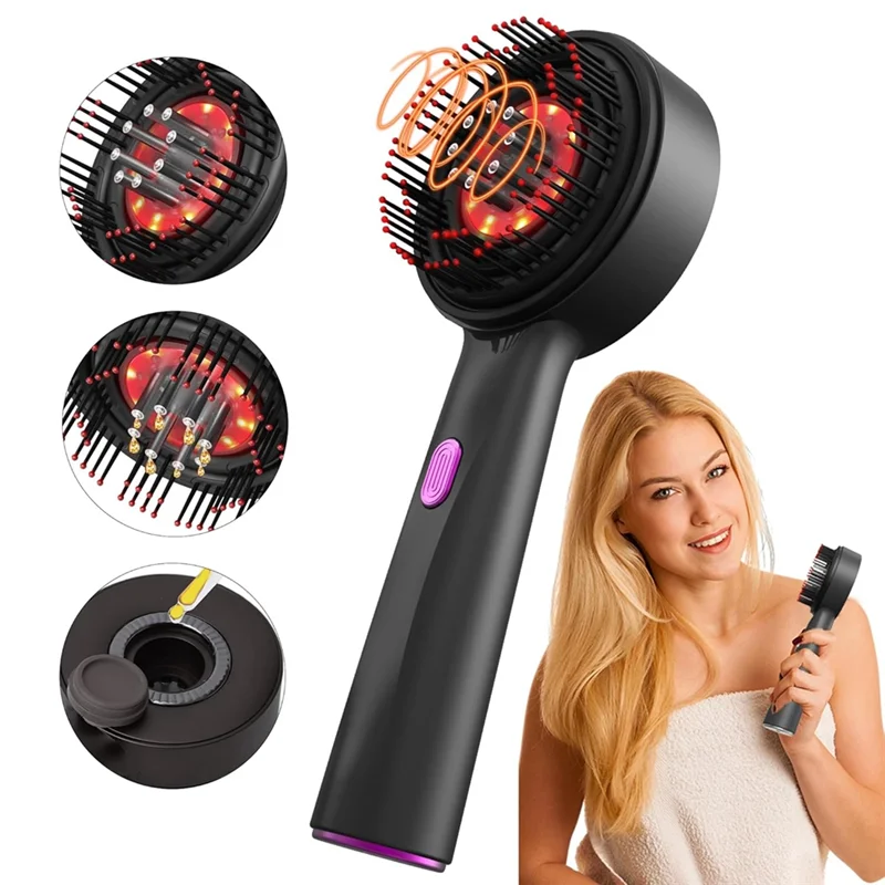 A65T-Electric Scalp Massager Hair Growth Therapy Scalp Massager Formen Andwomen Black
