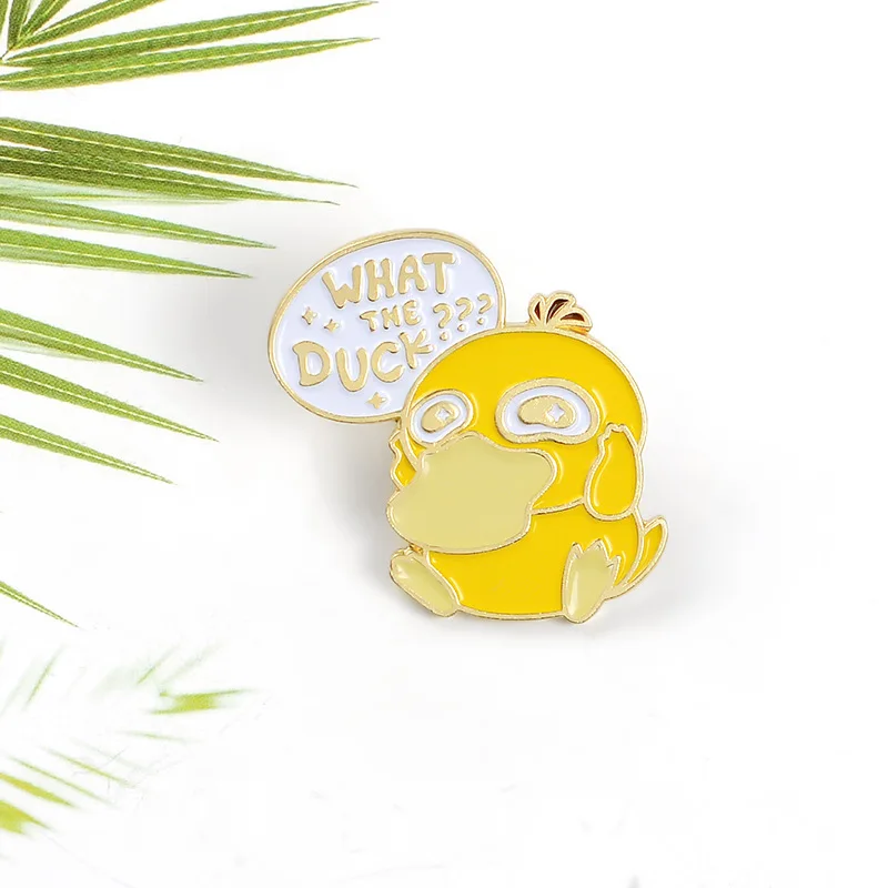 Creative Cute Duck English Cartoon Brooch Animation Peripheral Personality Elf Metal Badge Clothing Bag Accessories image 4