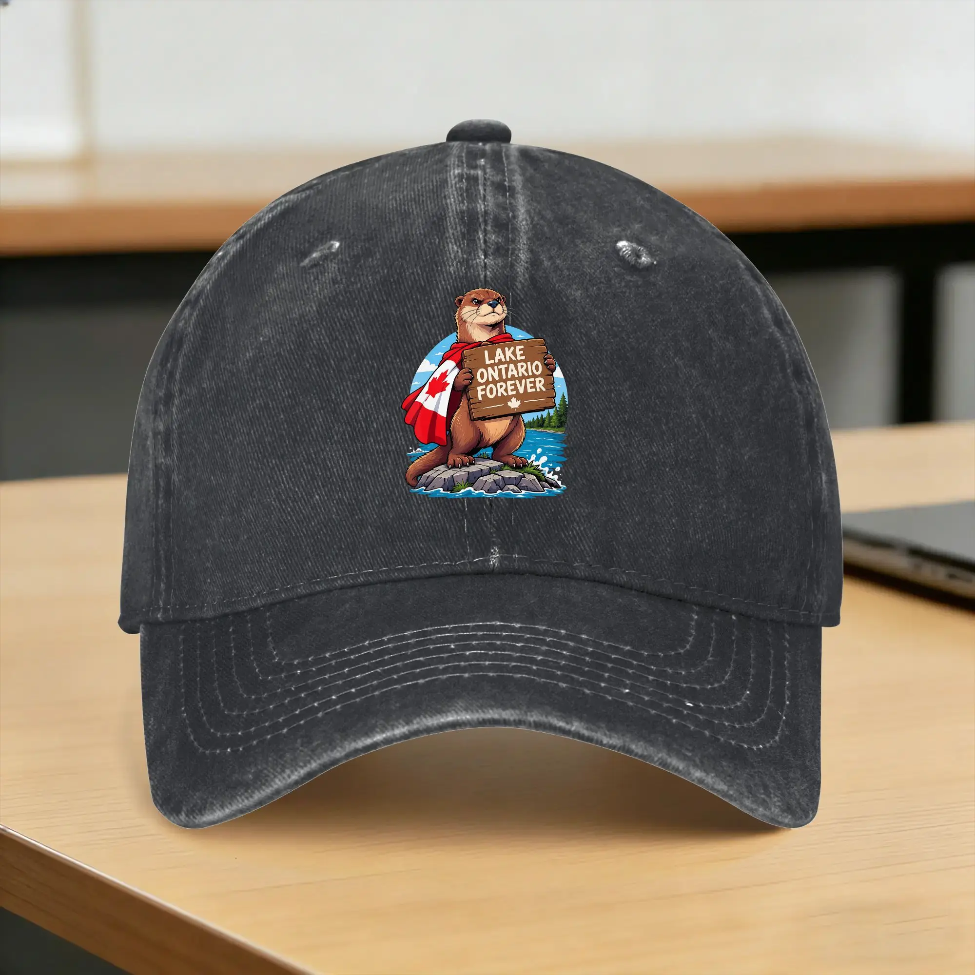 Lake Ontario Forever Animals Flag Funny Sun Baseball Cap  Men Women Design Trucker Hat Summer Casual Outdoor Sport Snapback Cap