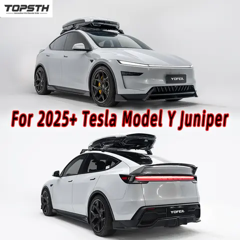 For Tesla 2025+ Model Y Juniper YF Style Front Lip Side Skirts Rear Diffuser Exterior Trim Upgrade Topsth Bumper PP Body Kit