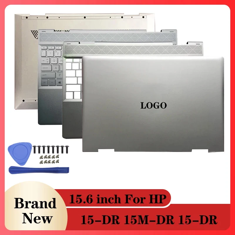 

NEW Laptop LCD Back Cover/Palmrest/Bottom Case For HP ENVY X360 15-DR 15M-DR 15-DR1005TX 1006TX 1007TX L55038-001 Silver