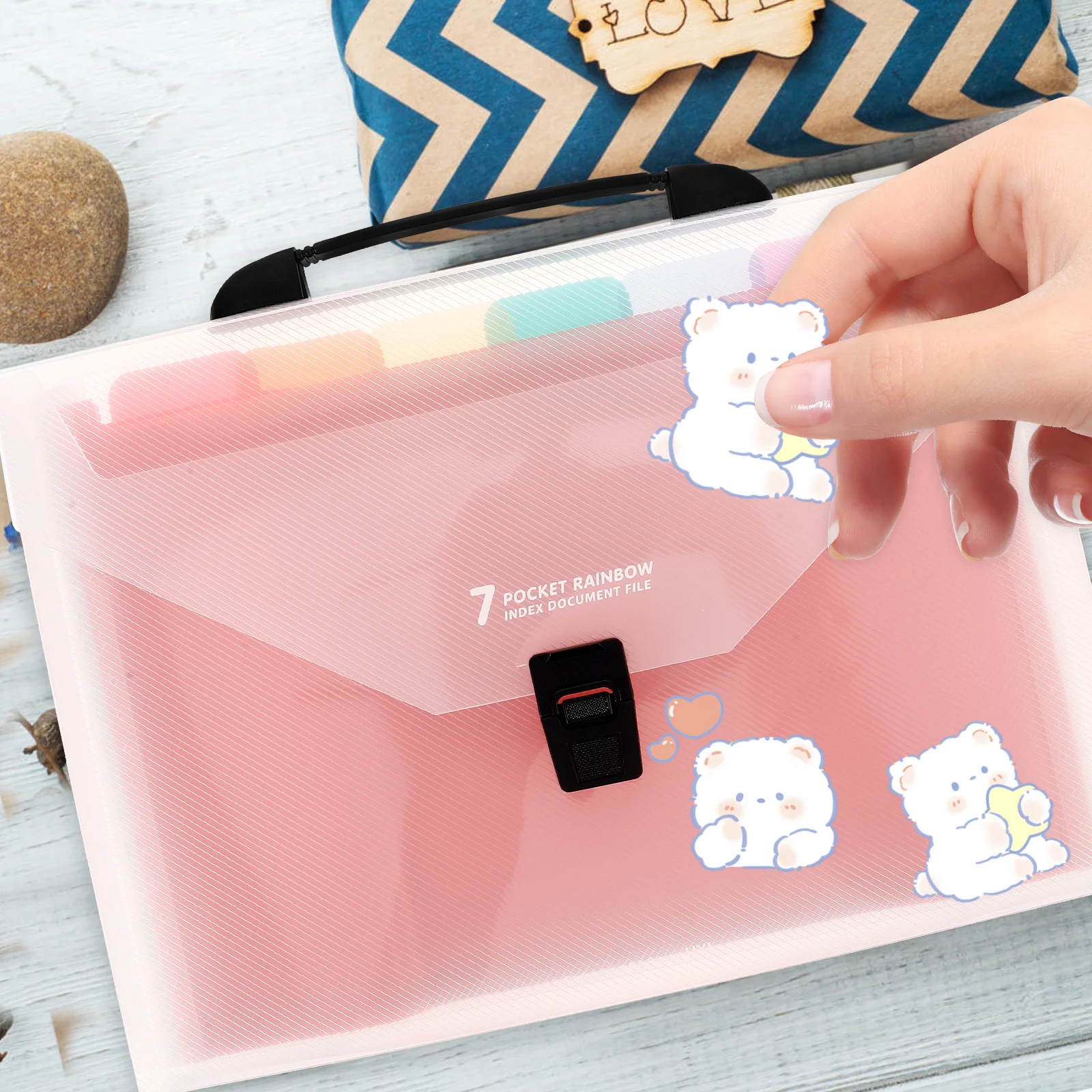 Pengatur Dokumen Akordeon Binder Pengatur File Portabel Kapasitas Besar Multi Kantong Folder Tas Penyimpanan Tagihan dan Struk