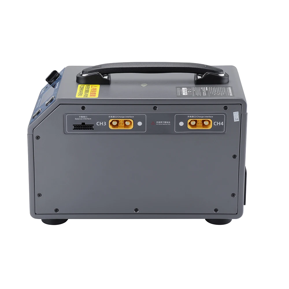 EV-PEAK U6Q Dual Channel 3000W 60A Smart Fast Balance Charger 6S-14S Power Supply Adapter For LiPo LiHv Batteries