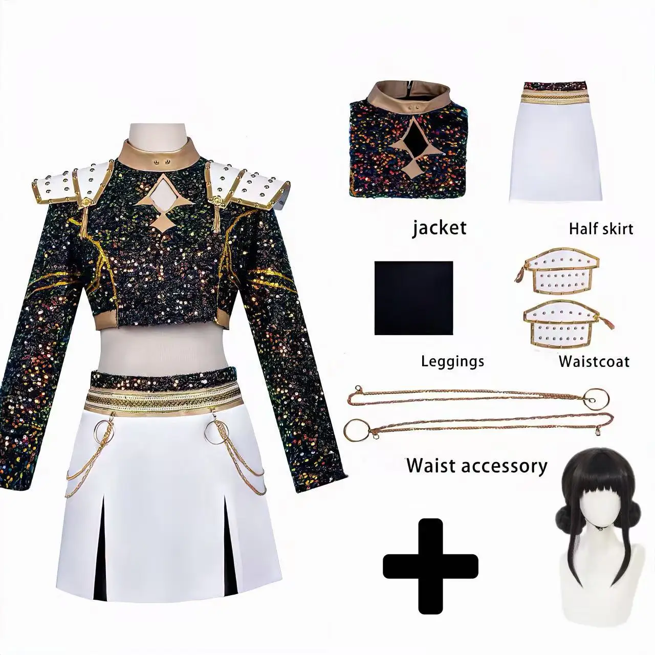 新しいハロウィンコスプレゾイ・ルミ・ミラコスプレ衣装ウィッグ女性と子供のための制服ロールプレイハロウィンカーニ