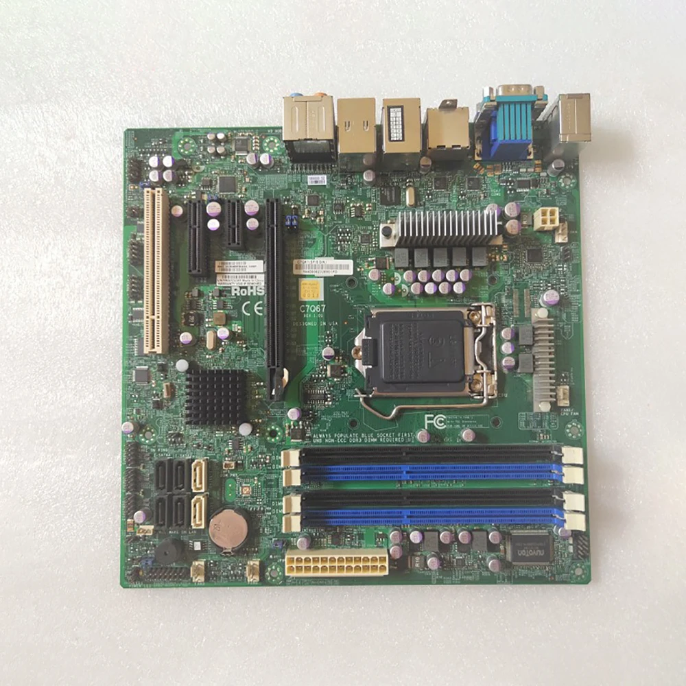 C7Q67 Server Motherboard 2nd Generation Core i3 i5 i7 Series LGA1155 DDR3 PCI-E 2.0 100% Tested Fast Ship Perfect Work