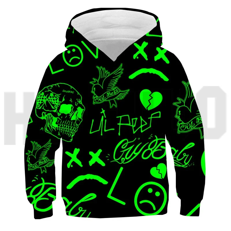 New Rapper Lil Peep Hoodies Hip Hop High Street Sweatshirts Boys 3D Lil Peep Tracksuit Streetwear Girls Baby Daily Lounge Wear