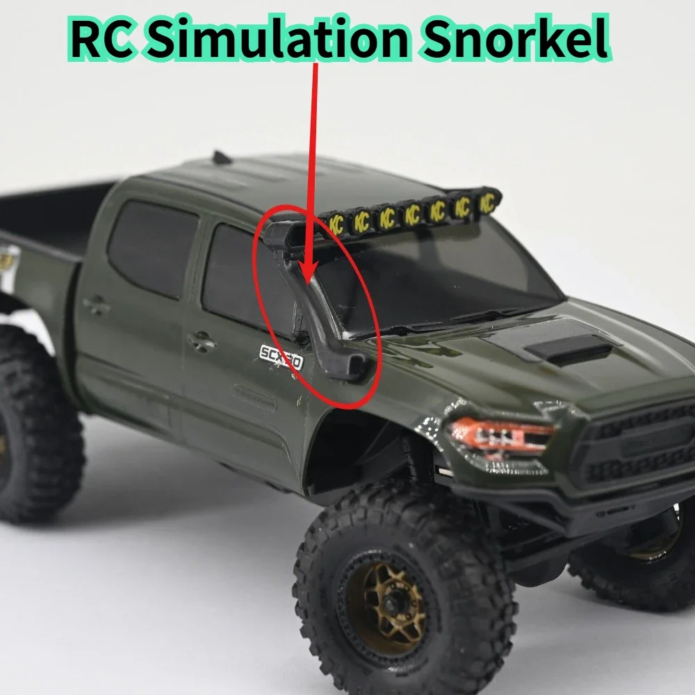 RC Crawler Body Shell Safari Snorkel For Axial SCX30 1/30 Injection Molded Non 3D Printed Custom Size Decor Upgrade Accessory