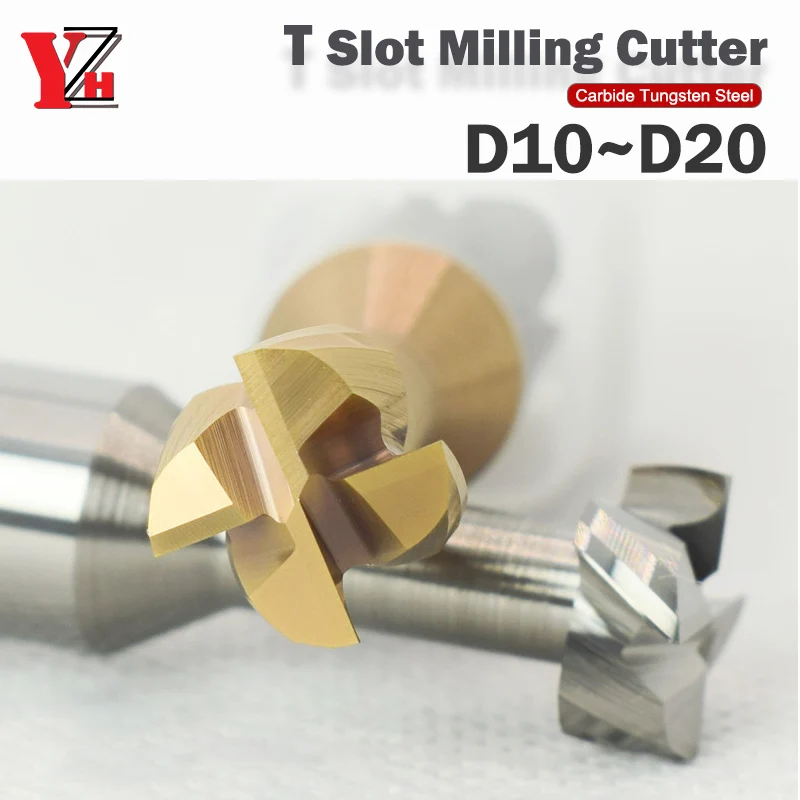 

YZH D10-D20 Фреза с Т-образным пазом HRC55 с ЧПУ для стали, меди, алюминия, фреза для обработки пенопласта D10 D11 D12 D14 D16 D18 D20