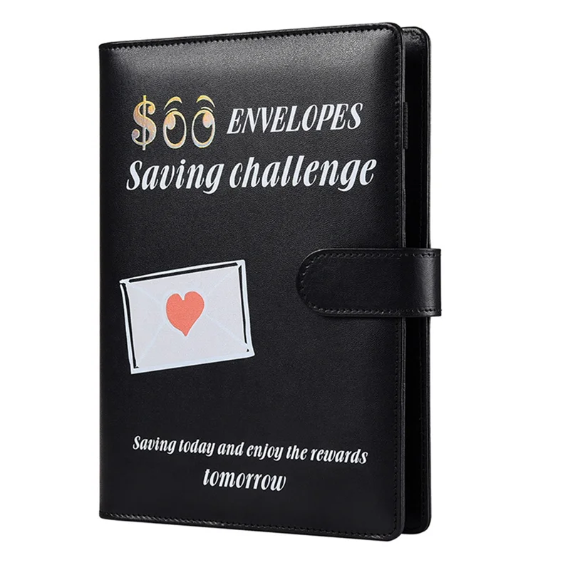 

A01E-100 Envelopes A5 Money Saving Budget Binder With Cash Envelopes -Challenge Book To Save 5,050 Valentine's Day