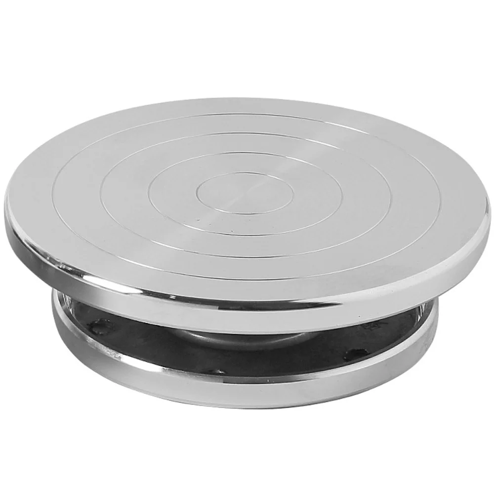 

Clay Turntable Aluminum Alloy Stable Rotating Plate Pottery Workbench Smooth Bearing Rotating Cake Decorating Stand Non Slip