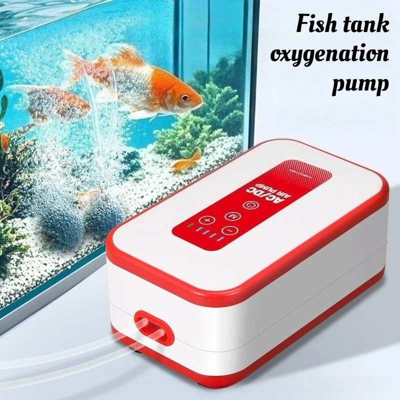 Fish Tank Silent Pump Lithium Battery Oxygen-charging Oxygen-generating Pump Energy-saving Household Raising Fishing Pumps Tools